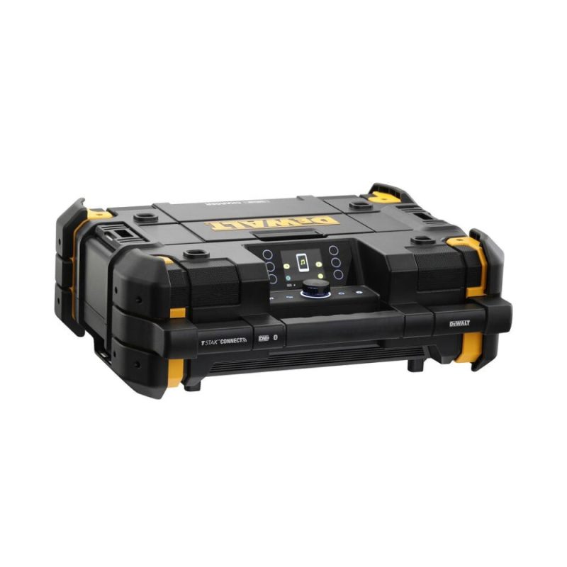 Radio cargador TSTAK DeWALT vista lateral