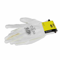 Guantes de goma sensitivos blancos