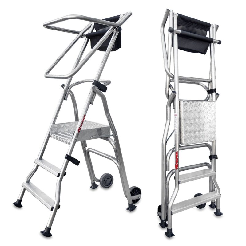 Escalera plegable con amplia plataforma 3 peldaños