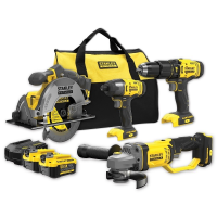 Power Kit V20: Amoladora+Taladro Percutor +Sierra Circular +Atornillador+2 Baterías
