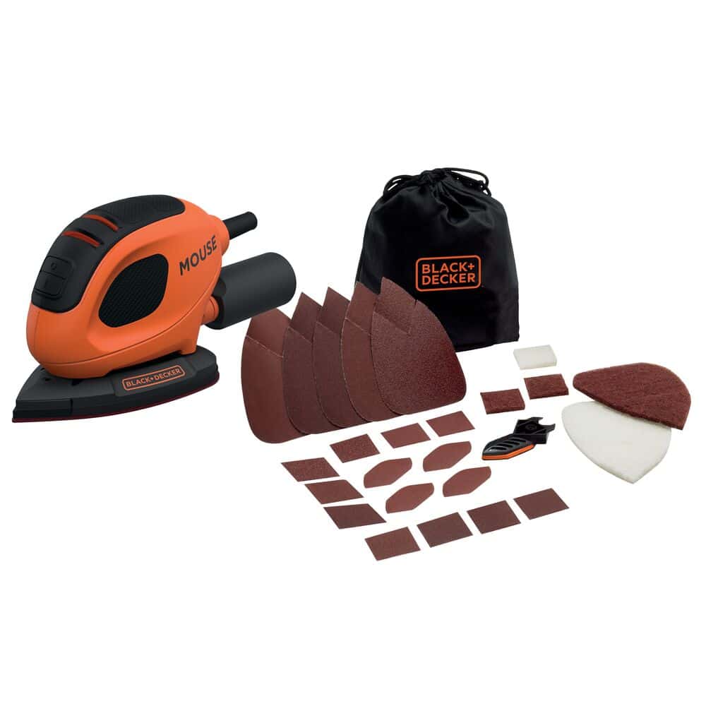Lijadora mouse Black+Decker 55W + accesorios | PREFAES