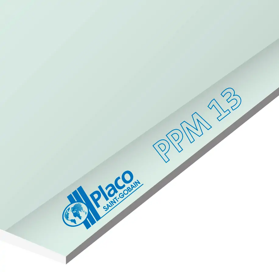 Placa yeso laminado hidrofuga ppm 1